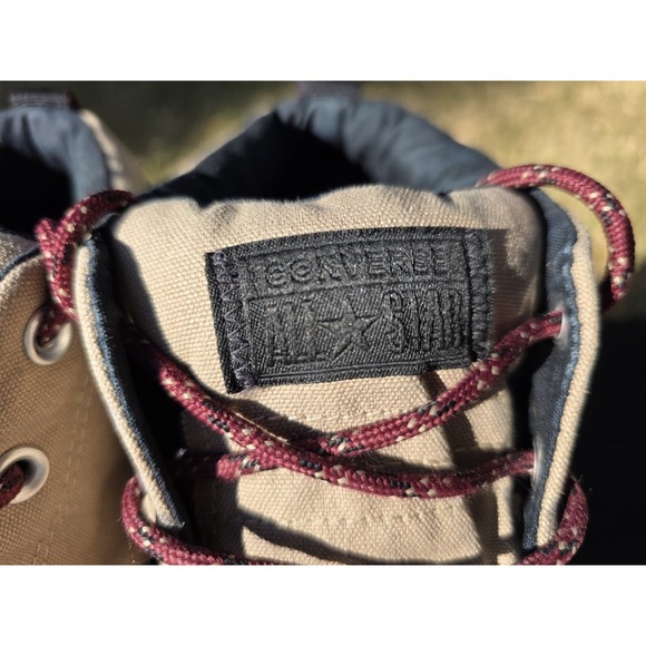 Mens 12 Converse Chuck Taylor All Star Street Mid Khaki Tan White Shoes 162383F - Picture 7 of 12